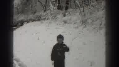 Martinsburg West Virginia (1938): Three People Stand On Steps Throwing Snowballs