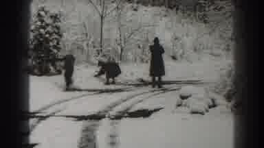 Martinsburg West Virginia (1938): Two Kids Playing On The Street Snow