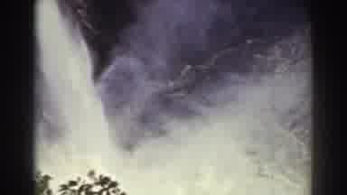 Mount Washington New Hampshire (1938): View Of Waterfall And Trees On A Clear