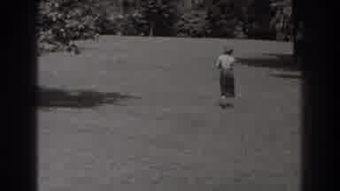 New Jersey (1938): Vintage Black And White Home Movie Of Girl Or Woman Walking