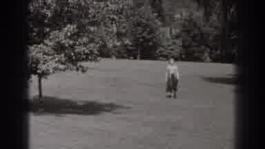 New Jersey (1938): Person Walking In The Woods Enjoying Nature Feeling Free And