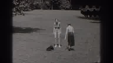 New Jersey (1938): Young Women Playing Outside With Black Dog
