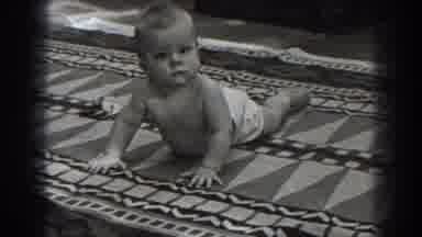 New Jersey (1938): Baby Exploring During Tummy Time On Blanket