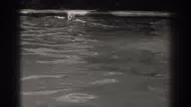 New Jersey (1938): Lady In Swim Cap Swimming In Pond Or Lake In Nature