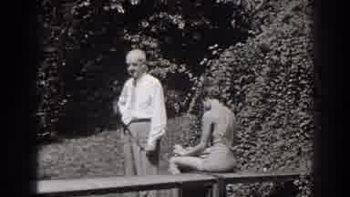 New Jersey (1938): Vintage Video Man And His Daughter Sitting Down Outside