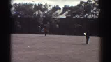 Quebec (1938): Person Walks Across Field Group Of People Stands Still