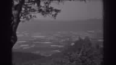 West Virginia (1938): View Of Mountains Trees And Farmland On A Cloudy Day