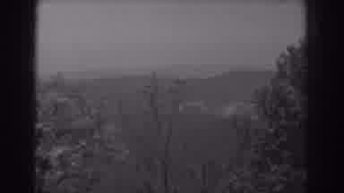 West Virginia (1938): Black And White Footage Of Mountains And A Valley Taken From