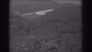 West Virginia (1938): Panning Shaking Monochrome Old Footage Of Hills A River And
