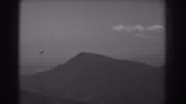 West Virginia (1938): View Of Mountain Silhouette And Puffy Clouds On A Clear Day