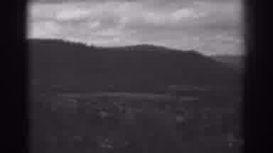 Winchester Maryland (1938): View Distant Road Mountain Sky Clouds Trees Building