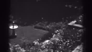 Winchester Maryland (1938): Camera Pans Pretty Garden With Birdbath In Bright Sun