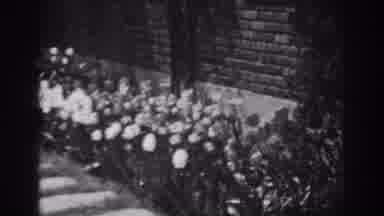 Winchester Maryland (1938): A Garden Bed Between A Classical Brick Wall And A