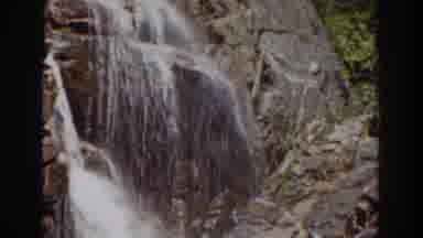 Mount Washington New Hampshire (1939): A Waterfall Spills Down A Rock Cliff