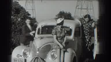 San Francisco California (1939): Old People Man Women Car Nature Black White Dress