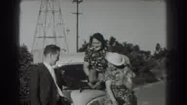San Francisco California (1939): Man Playing With Women In An Old Car Image Funny