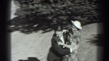 San Francisco California (1939): A Woman Runs Down A Hillside And Jumps Into A