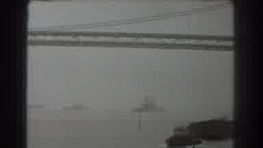 San Francisco California (1939): Sight Of A City With A Bridge And Ships On The