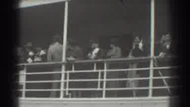 San Francisco California (1939): Well Dressed Men And Women Looking Over A Boat