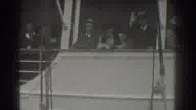 San Francisco California (1939): People Wave From The Deck Of A Boat To Unseen