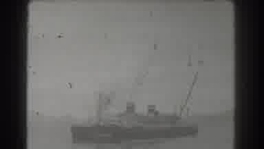 San Francisco California (1939): Historic Boat Sailing Through Water In Black And