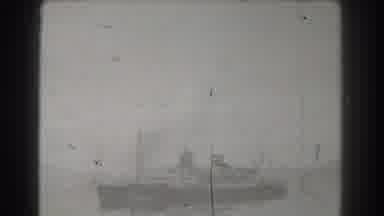 San Francisco California (1939): Old Footage Of A Big Ship Harboring In A Bay