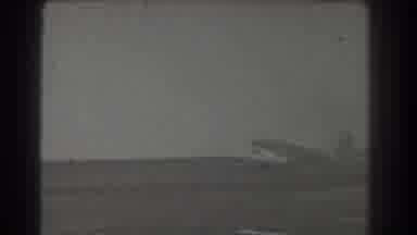 San Francisco California (1939): White Medium Size Airplane About To Take Off The