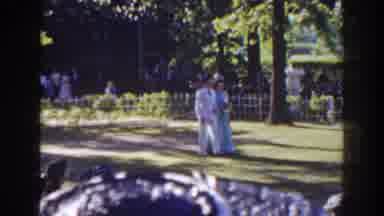 Florida (1941): People Walking In Park In What Looks Like A Wedding Ceremony