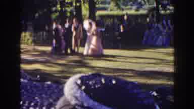 Florida (1941): Young People Greet A Couple During Their Outdoor Wedding In A Park