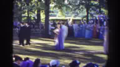 Florida (1941): View Of Wedding Procession Walking On Green Lawn On A Sunny Day