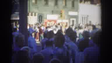 York Nebraska-1958: Crowds Gather On Street For Community Event
