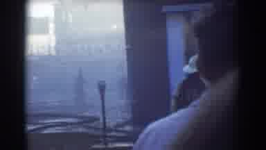 York Nebraska (1958): Onlookers Getting A View Of Destroyed Building Behind Police