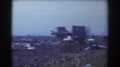 York Nebraska (1958): View Of Storm Debris In Farm field On A Sunny Day
