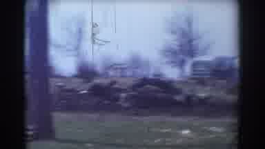 York Nebraska (1958): Dirt Trees Trailers Milkman Yard Mobile Home Field Grass
