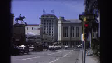 Brisbane Australia (1967): City Center With Many Cars And Pele A Tram Lots Of