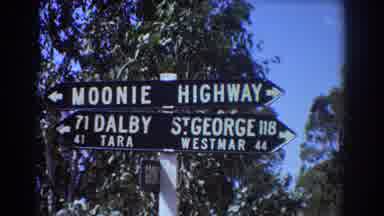 Brisbane Australia (1967): Cross Road Sign On The Intersections Of Loonie Highway