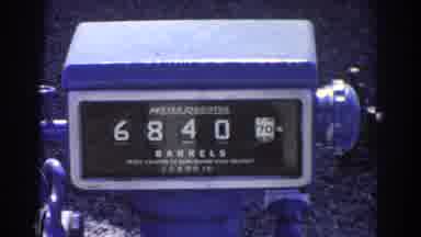Brisbane Australia (1967): Barrel Pump That Is Blue Next To A Field That Is Empty