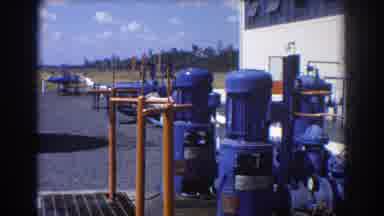 Brisbane Australia (1967): Very Colorful Blue Industrial Area Appearing To Be A
