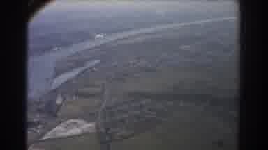 Brisbane Australia (1967): Old Video Of A Person Flying Over Hills And A River In