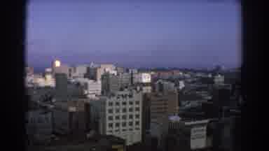 Melbourne Australia-1967: Old Film Of A City Showing Skyscrapers Flashing Across