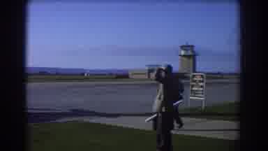 Perth Australia (1967): Two Men At An Airport Are Seen At The Runway With Control