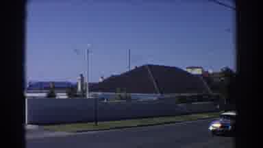 Perth Australia (1967): Blue And White Old Classic Car Cruising Down Empty