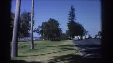 Perth Australia (1967): Sea View Over Fence On Road Near Trees Car Arrives