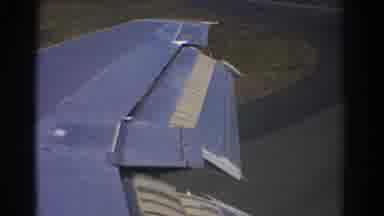 Perth Australia (1967): Side View Of A Plane Wing While Descending For Landing