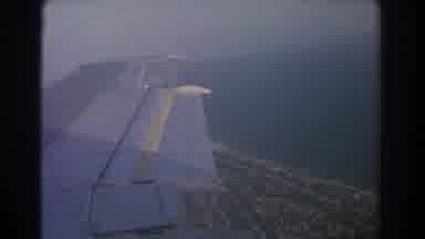 Perth Australia (1967): View Out Airplane Window Of Wing And Ground Below