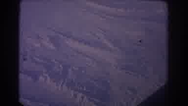 Sydney Australia (1967): Overhead View From A Plane Of A Snowy Uneven Landscape