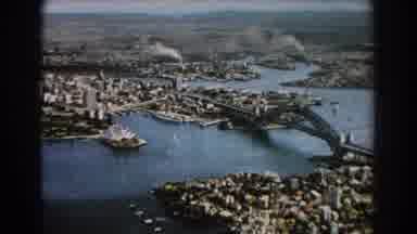 Sydney Australia (1967): Aerial View Of The Sydney Harbor Bridge And Its