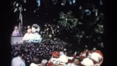 Florida (1957): People Boat Water Trees Sunlight Day Dresses Parasol Hat Shirts