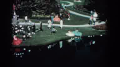 Florida (1957): Classic Garden Party With Women In Beautiful Dresses And Families'