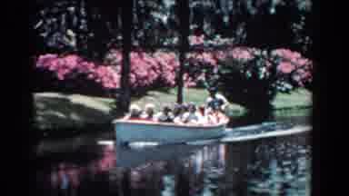 Florida (1957): A Boat Passing On Lake Of Garden With Carrying Most Number Of